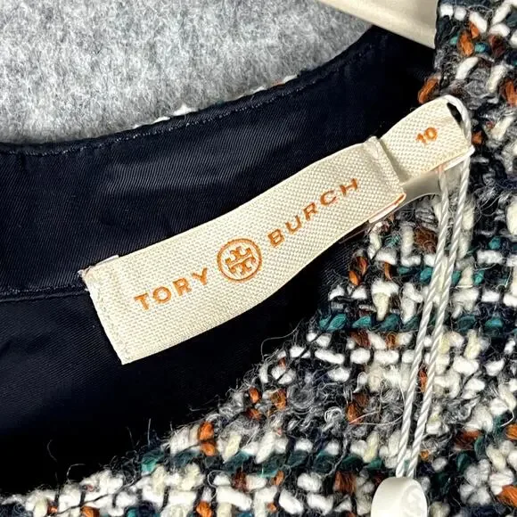 Tory Burch Tweed Pencil Dress Women 10 Textured Academia Career Old Money NEW - Picture 10 of 16